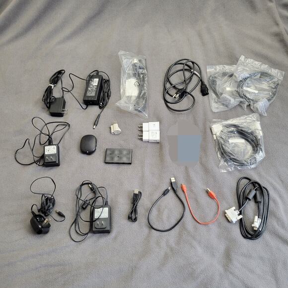 Unbranded Other - VGA DVI POWER ADAPTER Cables Circular Barrel DC Video Mixed 19PC Spares
